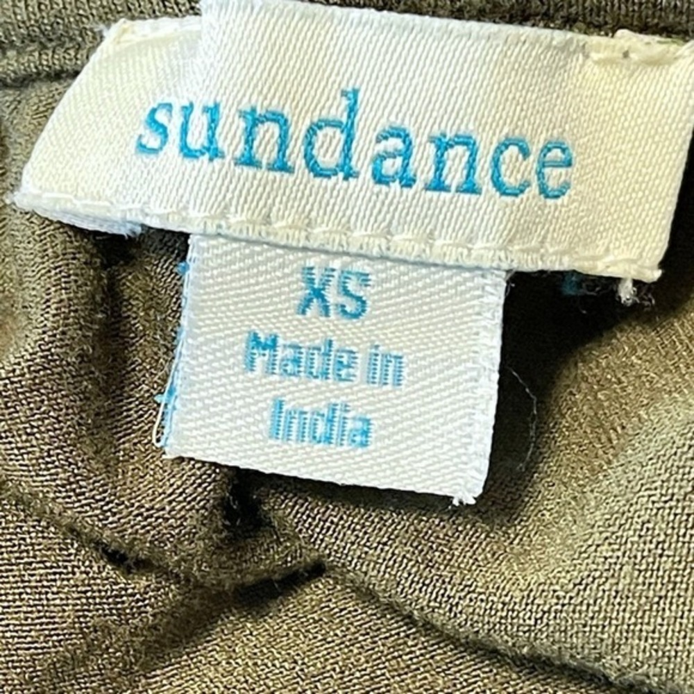 Sundance Jumpsuit Womens XS Green Felicity Cropped Wide Leg Boho Culotte Stretch - Picture 6 of 13